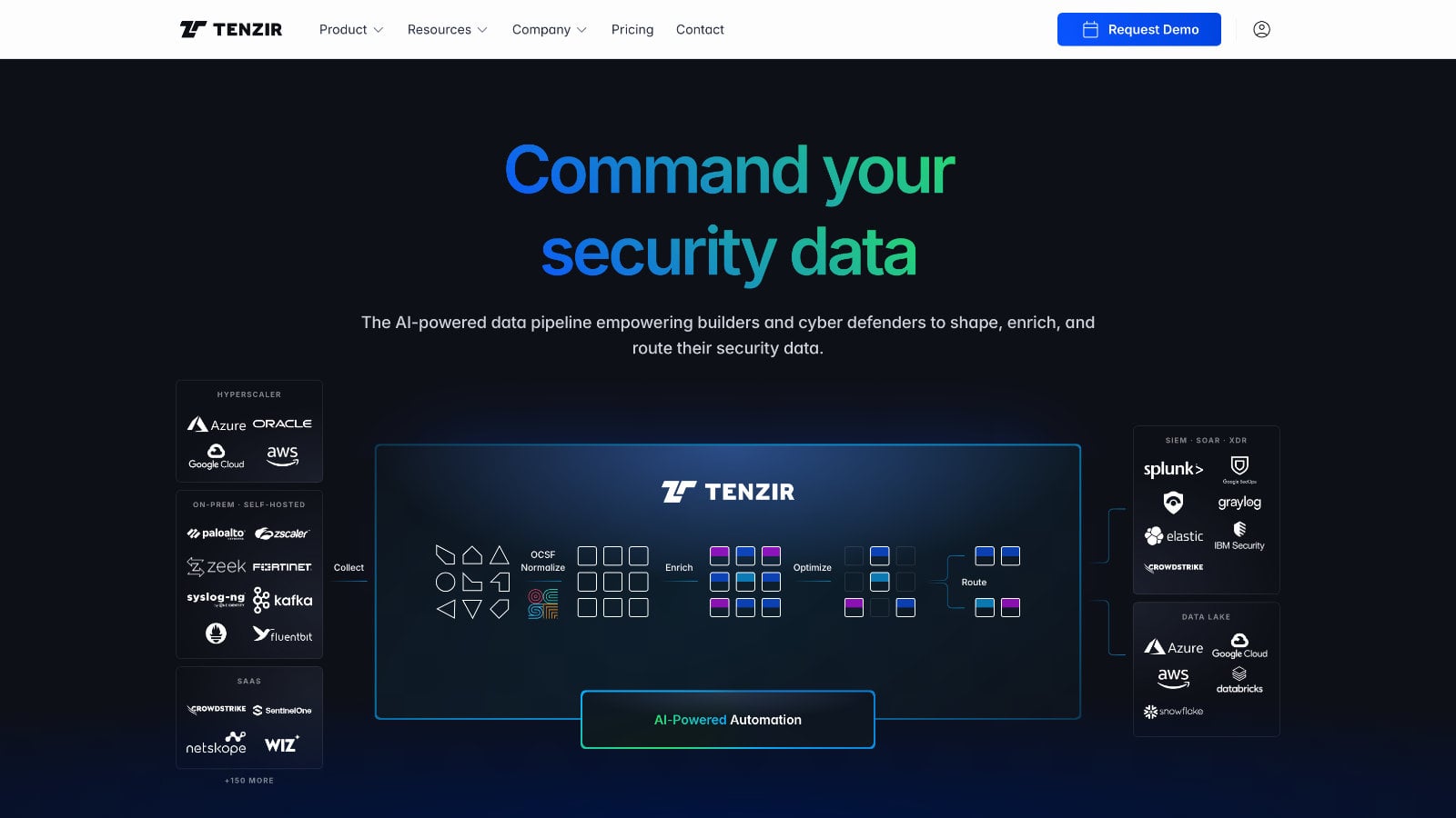 Animation of the redesigned Tenzir website