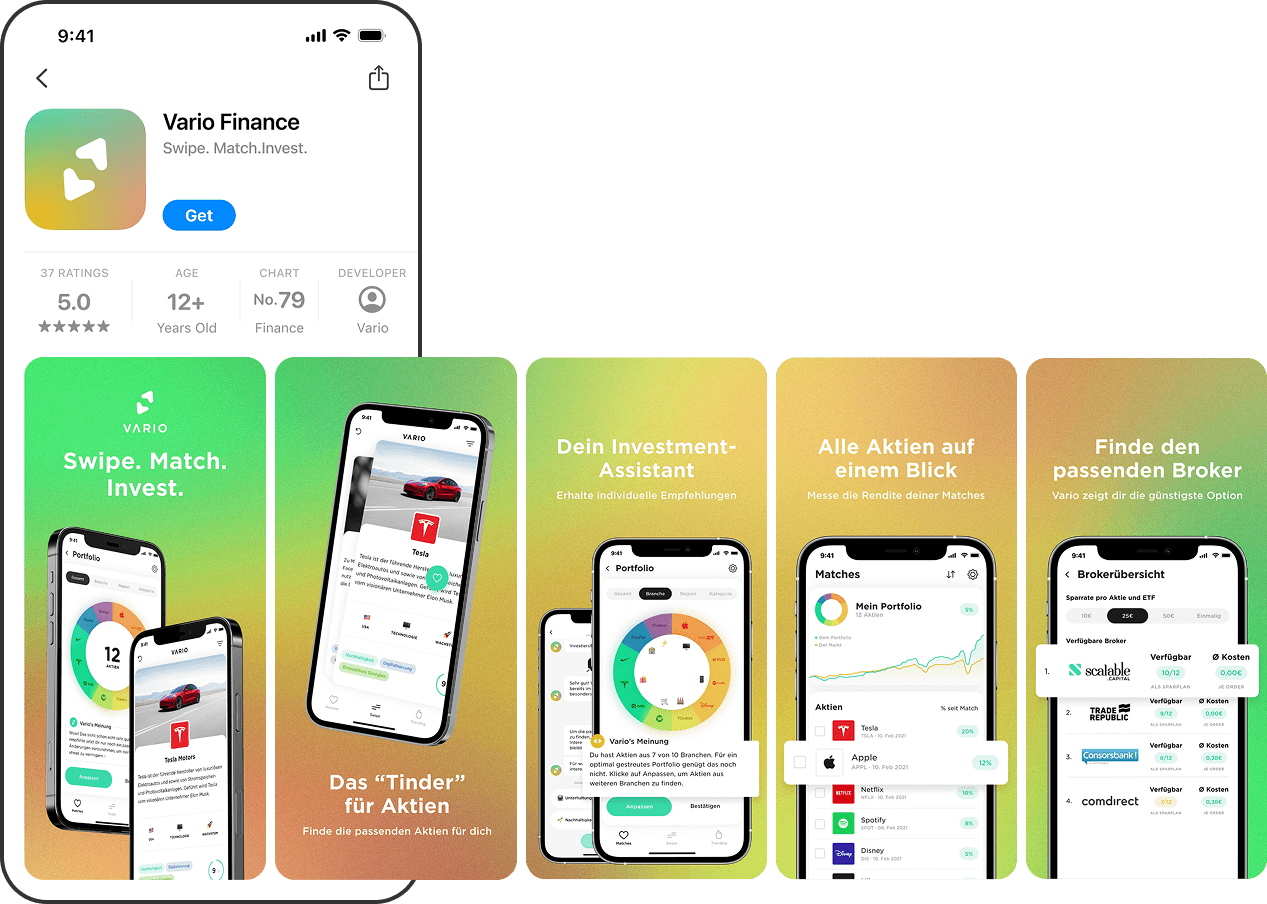 Vario Finance listing in the Apple App Store